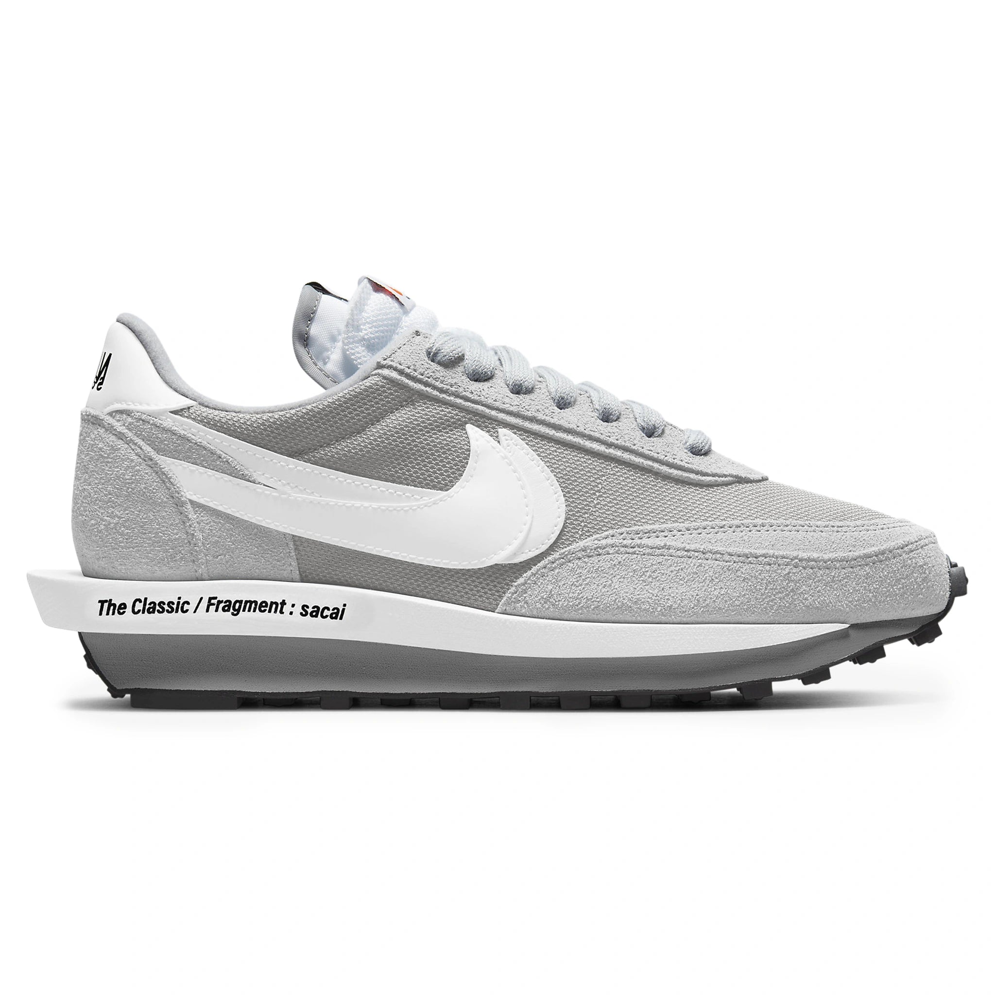 Side view of Nike x Sacai LD Waffle SF Fragment Grey DH2684-001